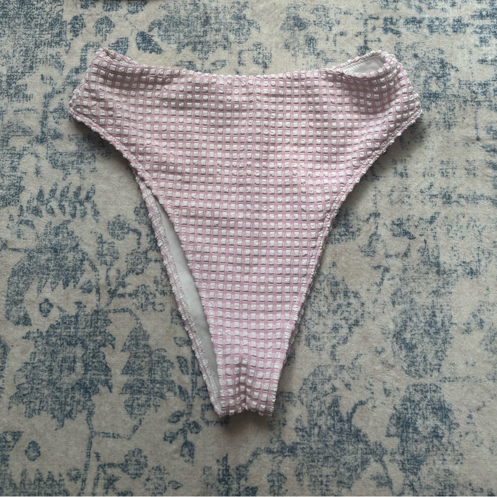 Abercrombie Pink Textured Bikini BOTTOM